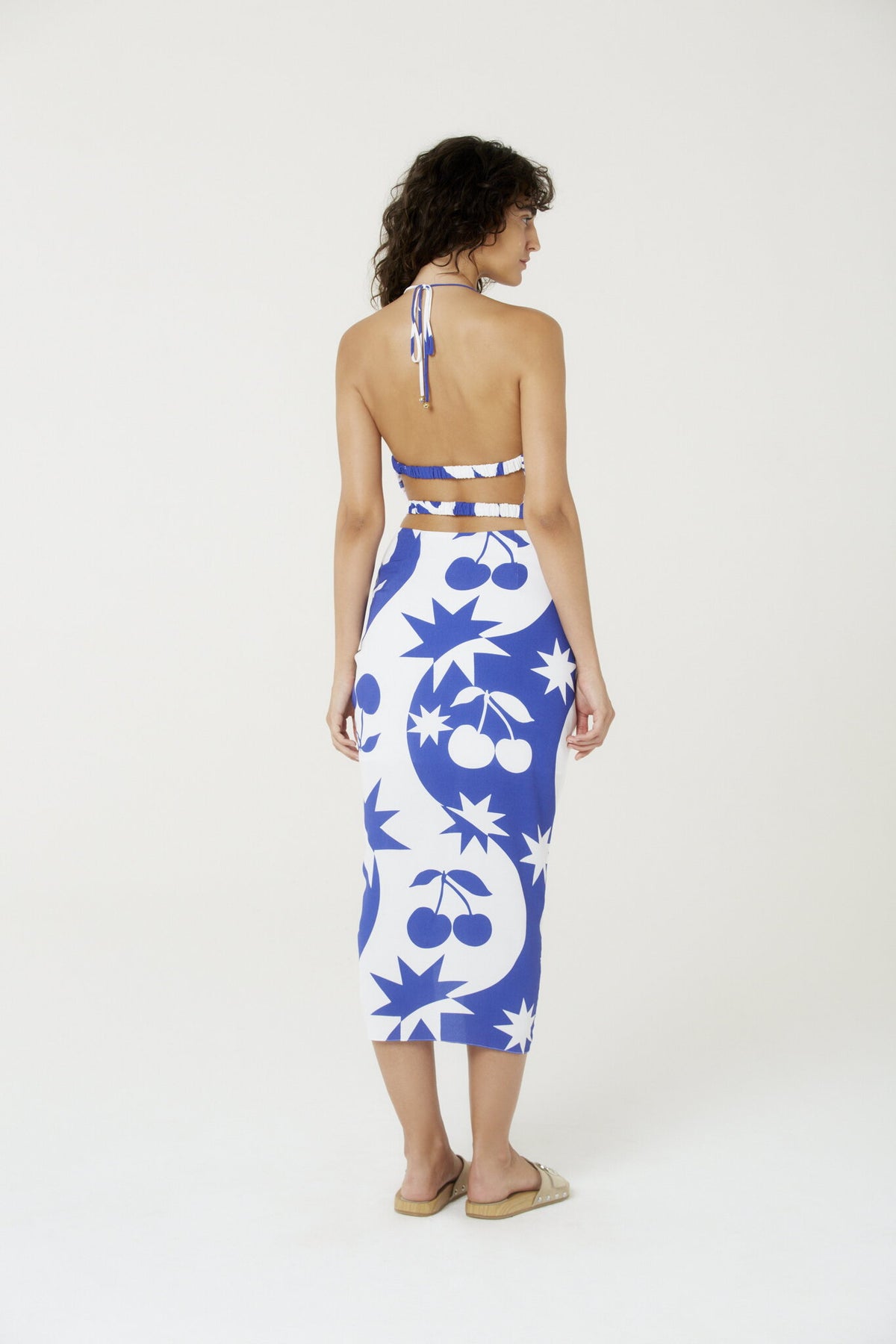 Image 06: Blueman Beach Tops Blusa Top Cropped Degage Cerise