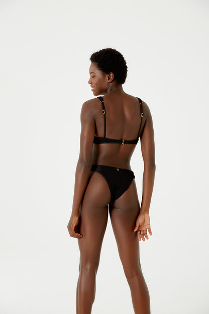 Model Back: Blueman Bikini Tops Top Wavy Shine Preto