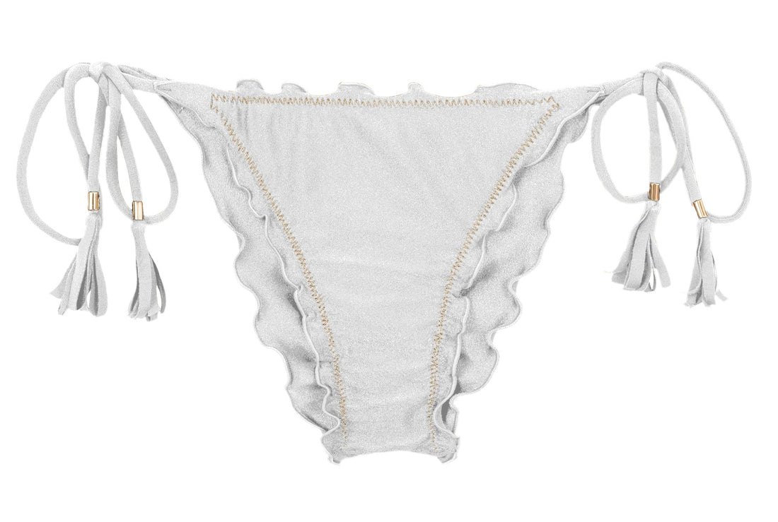 Product Front: Rio De Sol Bikini Bottoms Bottom Shimmer-White Frufru