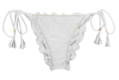 Product Front: Rio De Sol Bikini Bottoms Bottom Shimmer-White Frufru