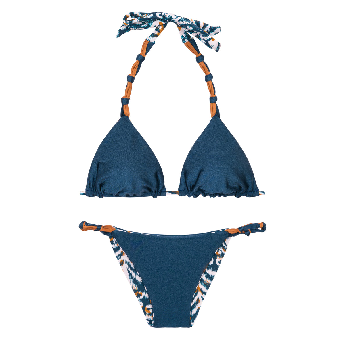 Product Back: Rio De Sol Two Piece Swimwear Set Ikat Tri-Rev Essential-Rev