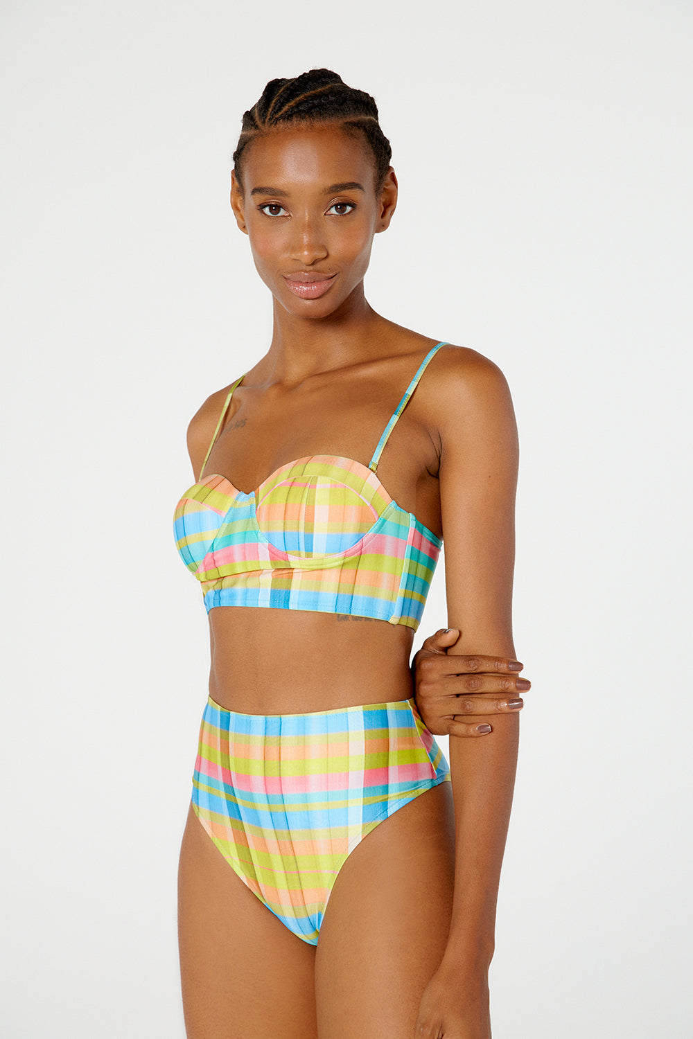 Image 03: Blueman Bikini Bottoms Bottom Laise Hot Xadrez Candy