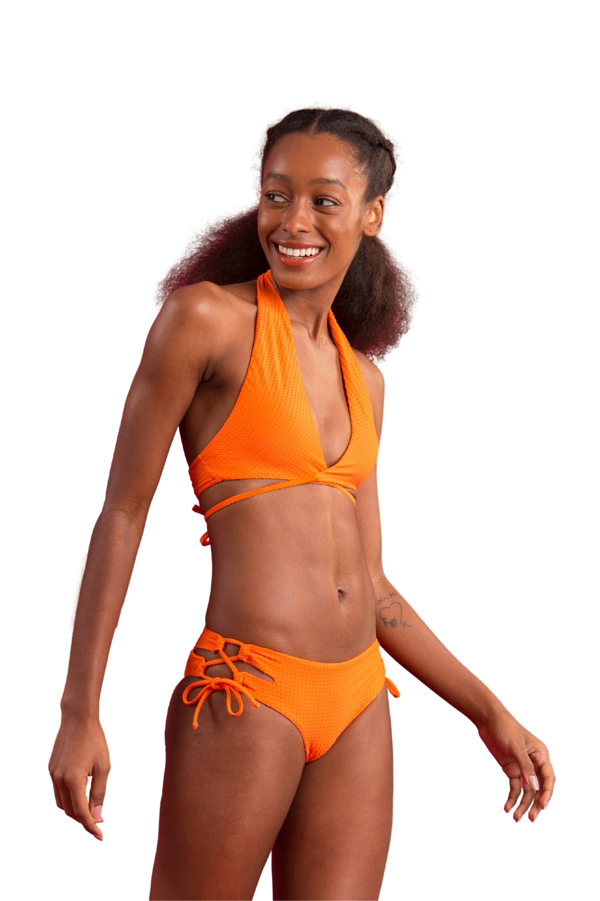 Image 04: Rio De Sol Two Piece Swimwear Set Dots-Orange Kate Madrid
