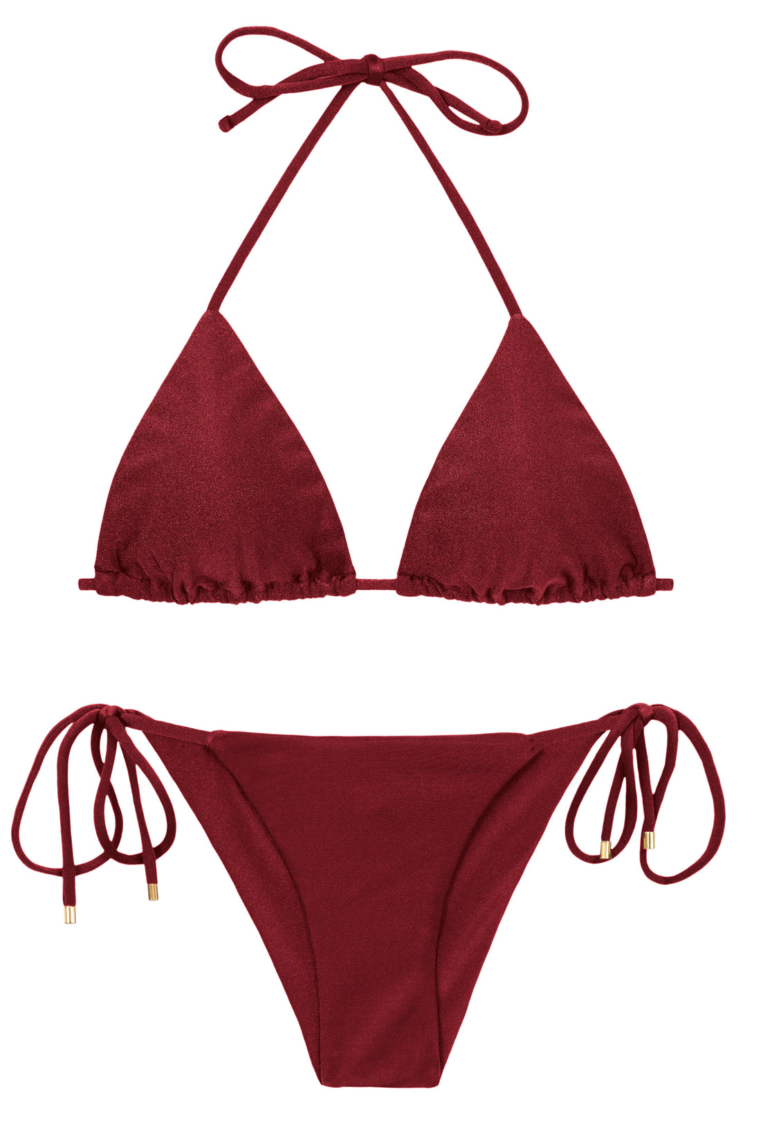 Product Front: Rio De Sol Two Piece Swimwear Set Shimmer-Divino Tri-Inv Cheeky-Tie