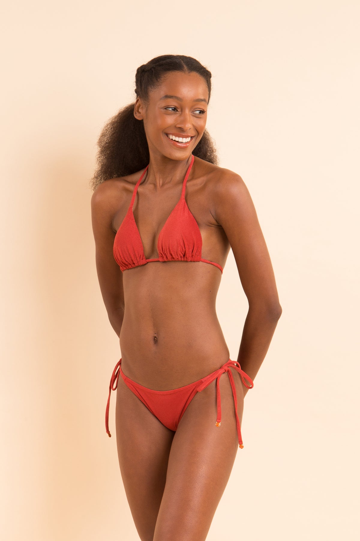 Image 09: Rio De Sol Two Piece Swimwear Set Malibu-Chili Tri-Inv Cheeky-Tie