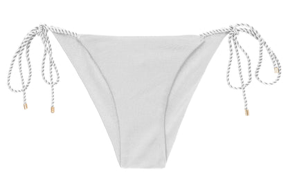 Product Front: Rio De Sol Bikini Bottoms Bottom Shimmer-White Cheeky-Rope