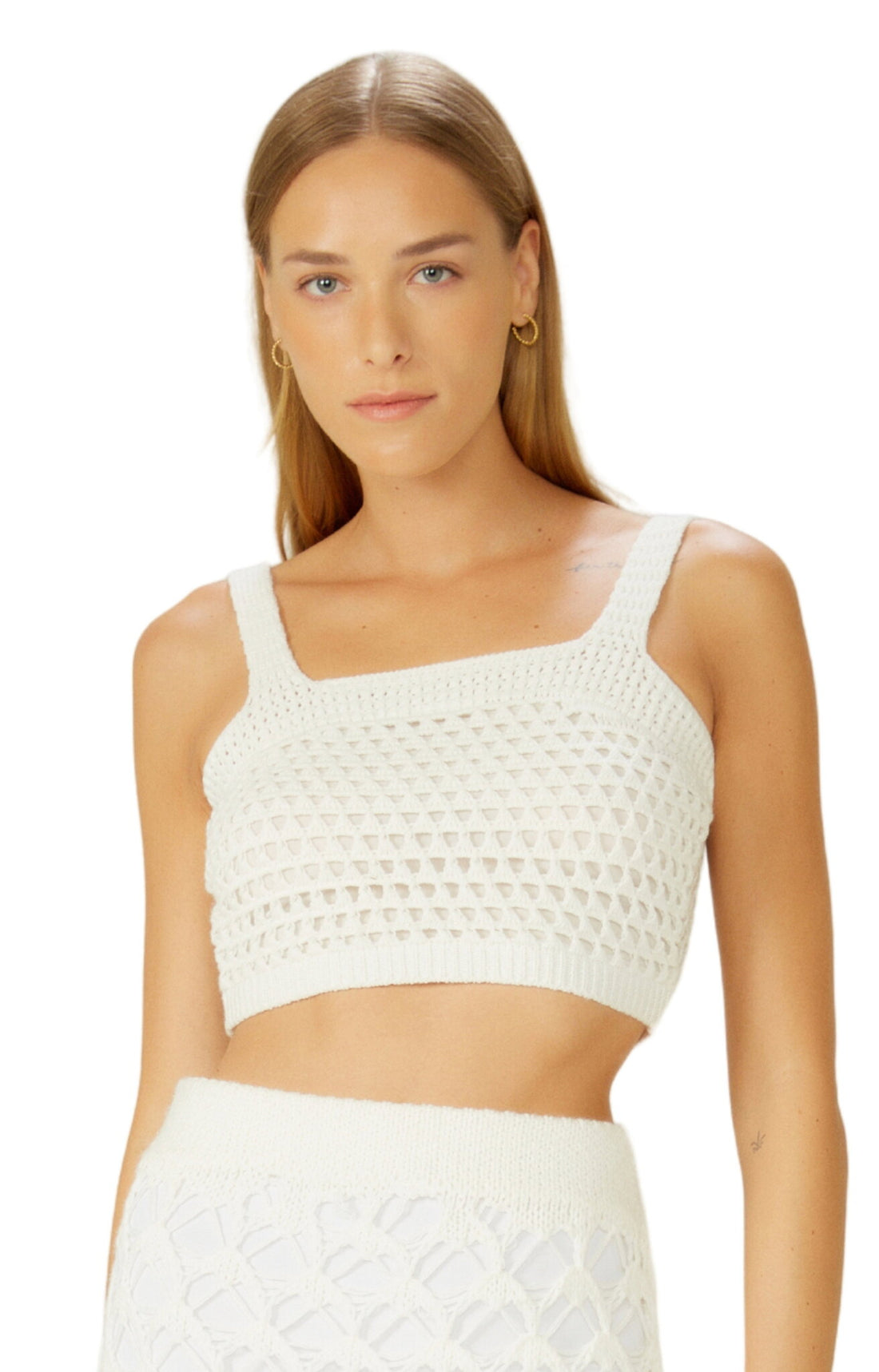 Gallery: Blueman Beach Tops Off-White Top-Tricot