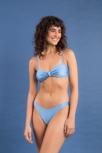 Image 12: Rio De Sol Two Piece Swimwear Set Shimmer-Baltic-Sea Bandeau-Joy Essential