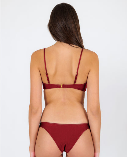 Image 06: Rio De Sol Two Piece Swimwear Set Shimmer-Divino Bandeau-Knot Essential