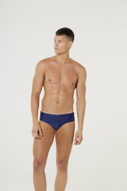 Model Front: Blueman Swim Trunks Sunga Ricky Azul-Marinho