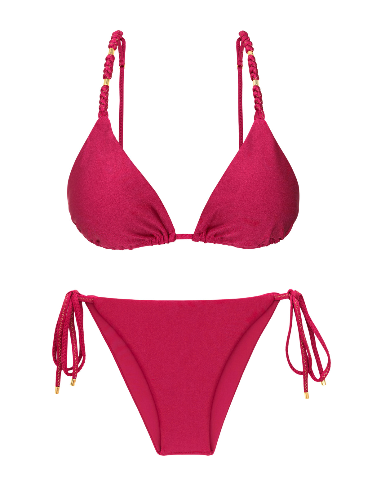Product Front: Rio De Sol Two Piece Swimwear Set Shimmer-Desejo Lia-Noa Lacinho