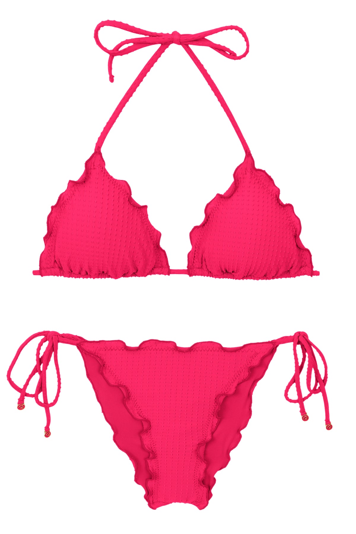 Product Front: Rio De Sol Two Piece Swimwear Set Dots-Virtual-Pink Frufru