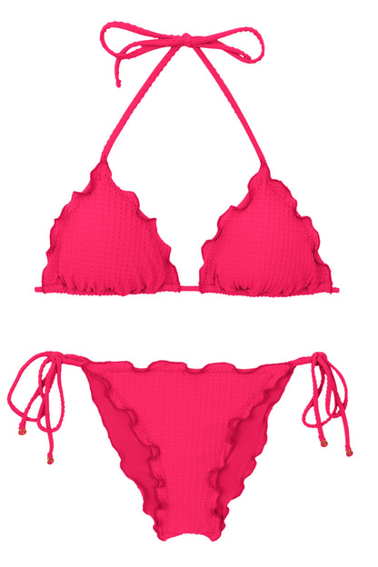 Product Front: Rio De Sol Two Piece Swimwear Set Dots-Virtual-Pink Frufru