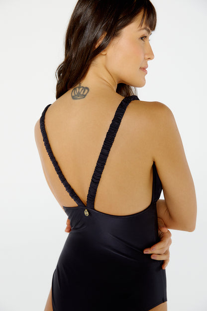 Image 08: Blueman One Piece Swimsuits Maio Malibu Liso Preto