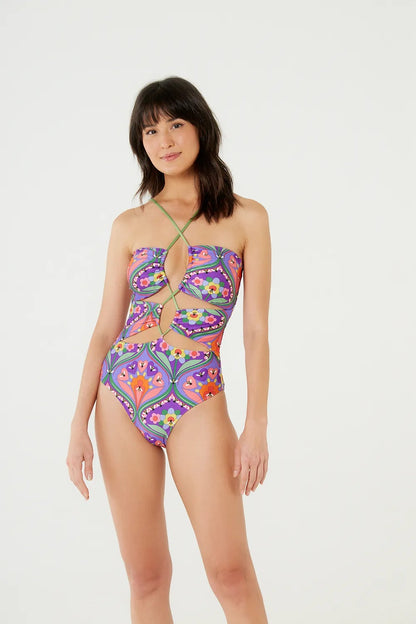 Model Front: Blueman One Piece Swimsuits Maio Paola Apiculae