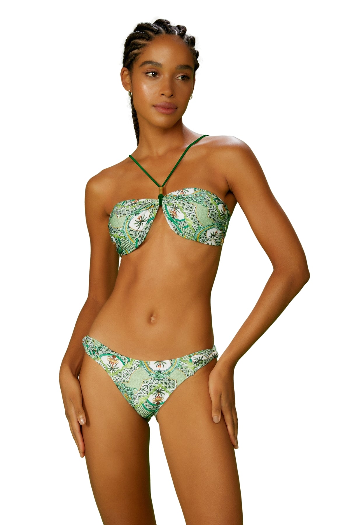Model Front: Blueman Two Piece Swimwear Set Azulejaria Strike Pacifico-Chic