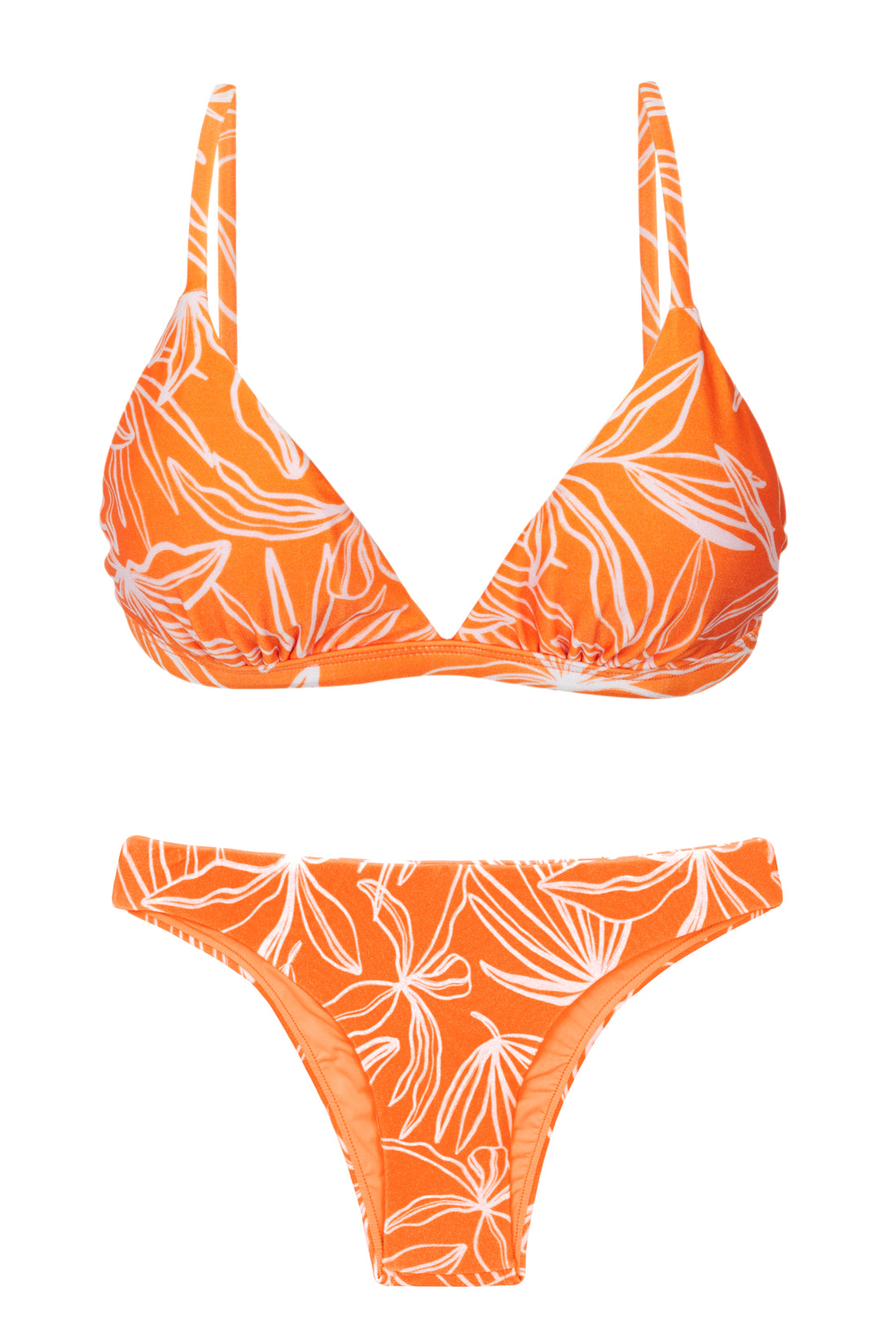Product Front: Rio De Sol Two Piece Swimwear Set Trail-Orange Tri-Fixo Essential
