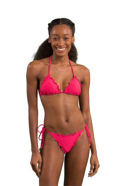 Model Front: Rio De Sol Two Piece Swimwear Set Dots-Virtual-Pink Frufru