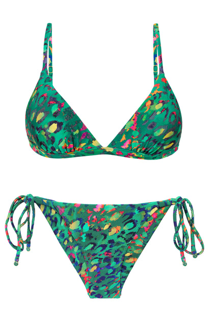 Product Front: Rio De Sol Two Piece Swimwear Set Wilds Tri-Fixo Cheeky-Tie