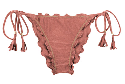 Product Front: Rio De Sol Bikini Bottoms Bottom Shimmer-Copper Frufru