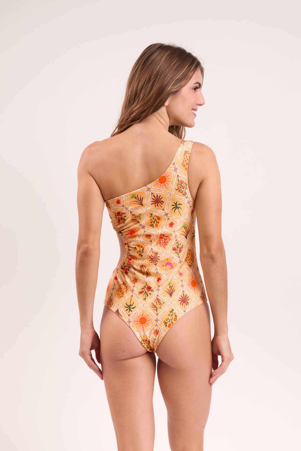 Model Back: Rio De Sol One-Piece Mosaico Maeve