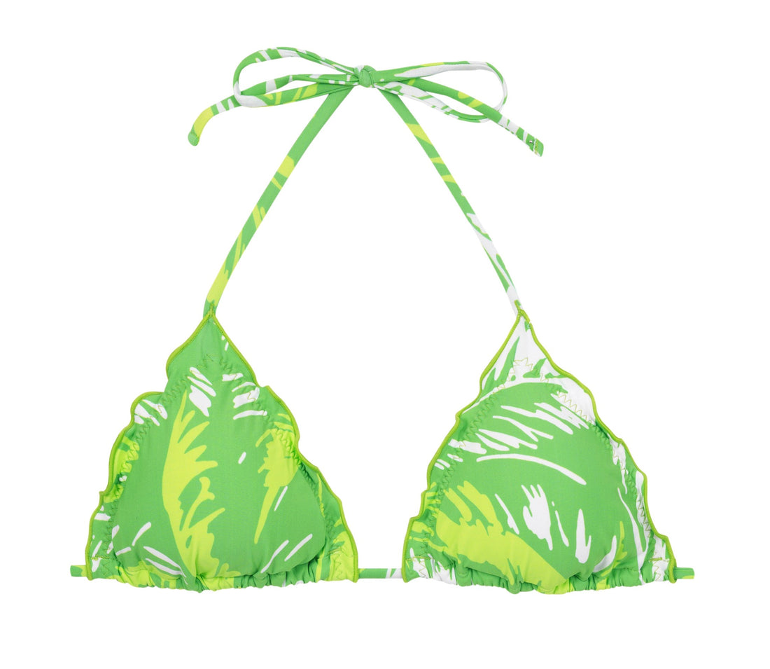 Product Front: Rio De Sol Bikini Tops Top Green-Palms Frufru