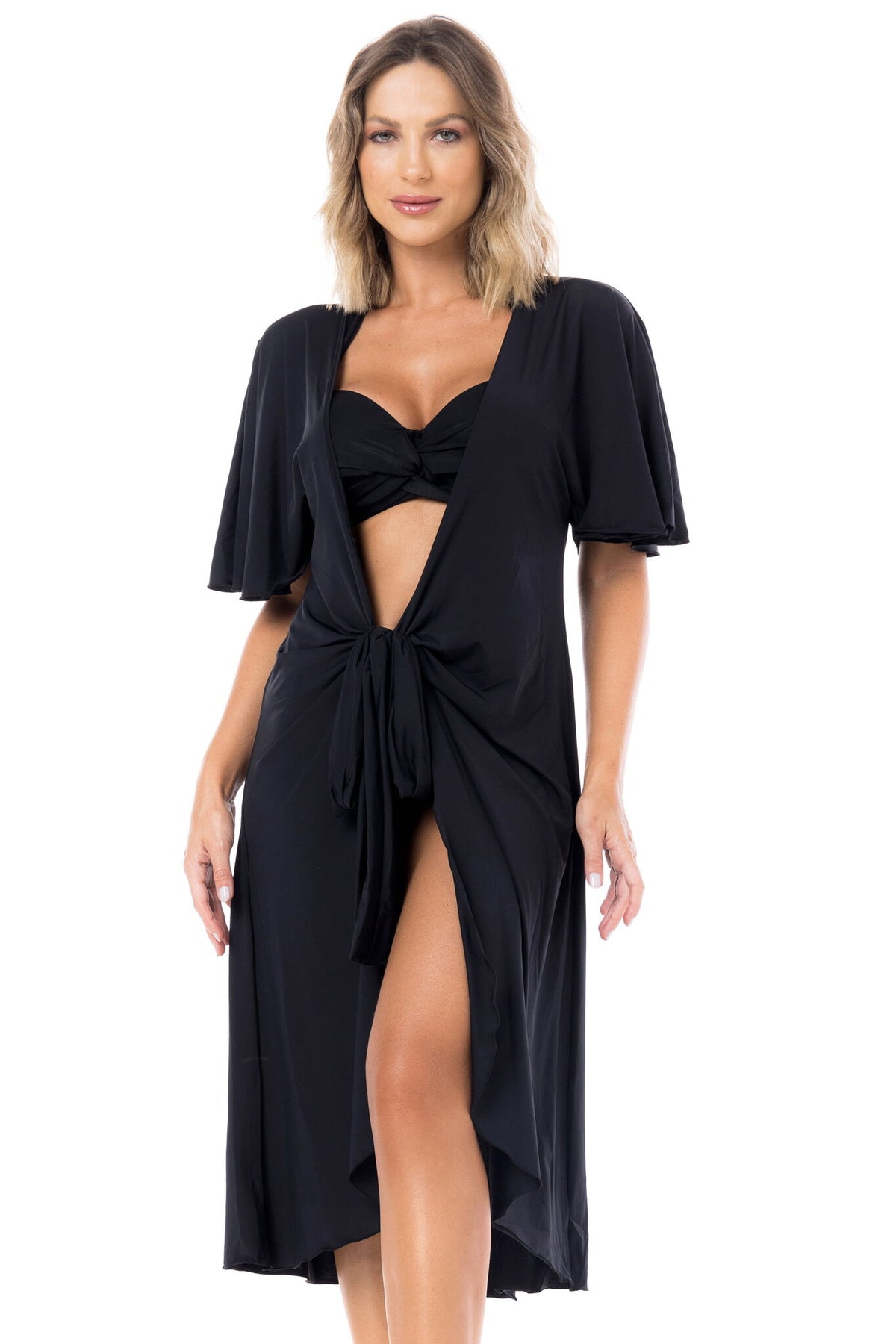 Gallery: La Playa Midi Dresses Vestido Crepe Preto