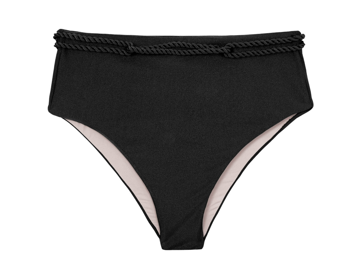 Product Front: Rio De Sol Bikini Bottoms Bottom Shimmer-Black Hotpants