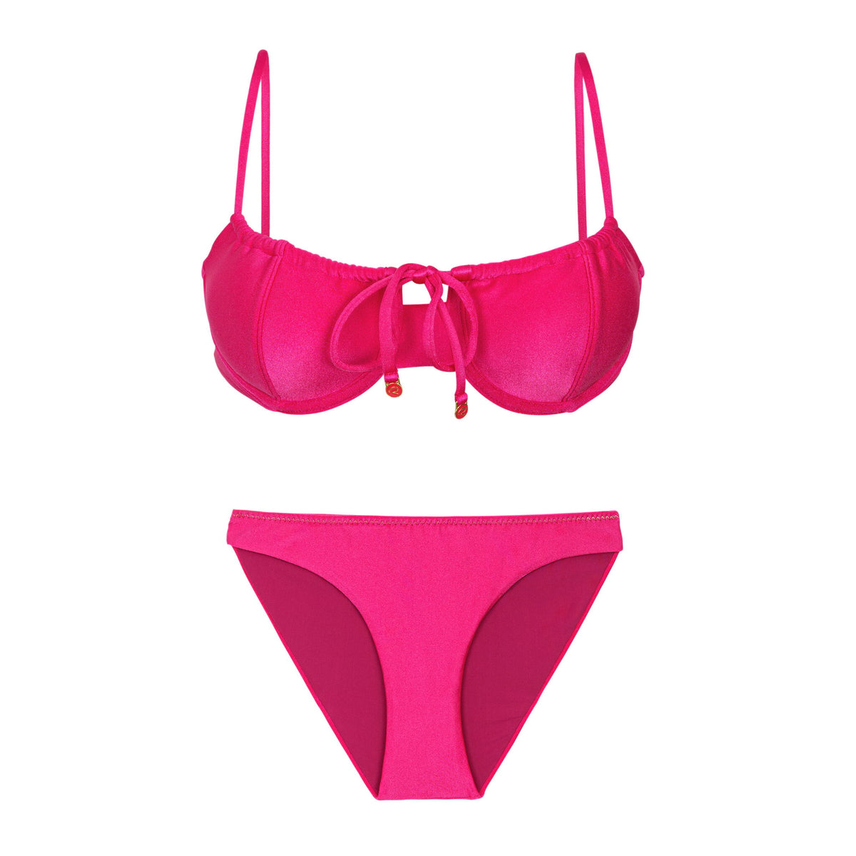Product Front: Rio De Sol Two Piece Swimwear Set Shimmer-Olinda Balconet-Tie Essential-Comfy
