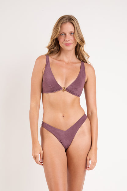 Model Front: Rio De Sol Bikini Bottoms Bottom Malibu-Ebano Cali