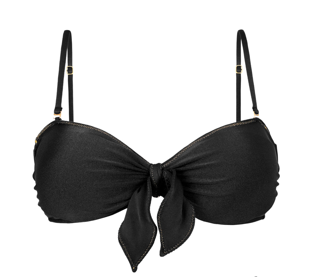Product Front: Rio De Sol Bikini Tops Top Shimmer-Black Bandeau-No
