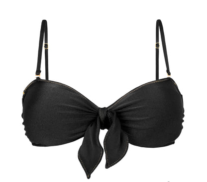 Product Front: Rio De Sol Bikini Tops Top Shimmer-Black Bandeau-No