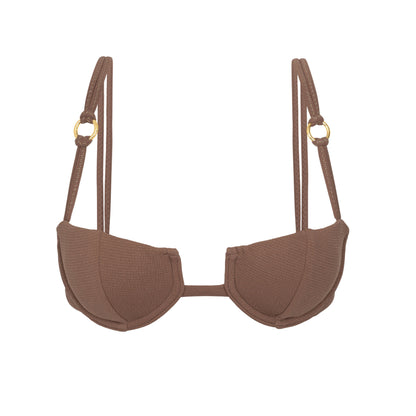 Product Front: Rio De Sol Bikini Tops Top Sand-Cappuccino Juliette-Aya