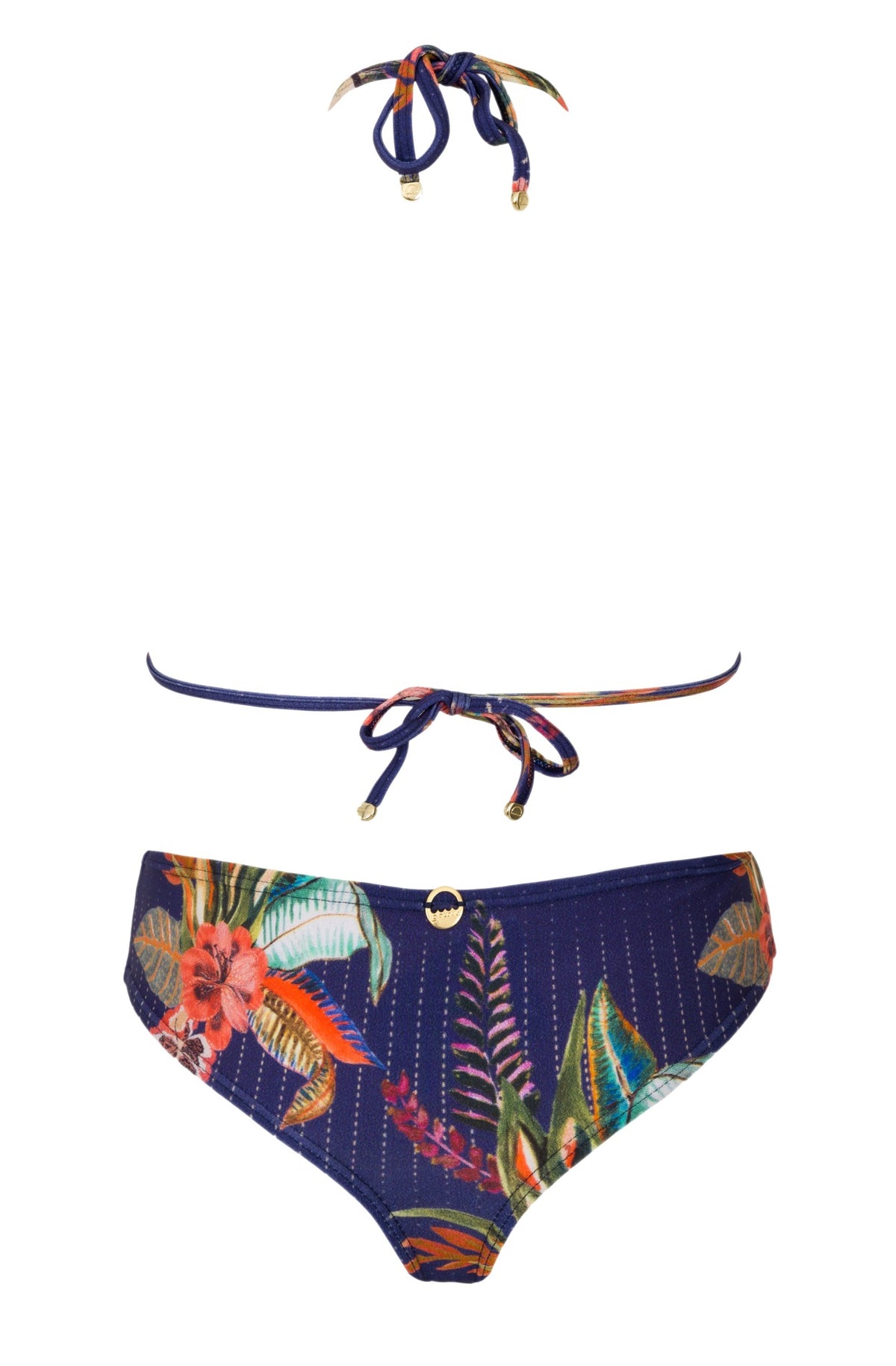 Product Back: La Playa Two Piece Swimwear Cheeky Tupiniquim Marinho