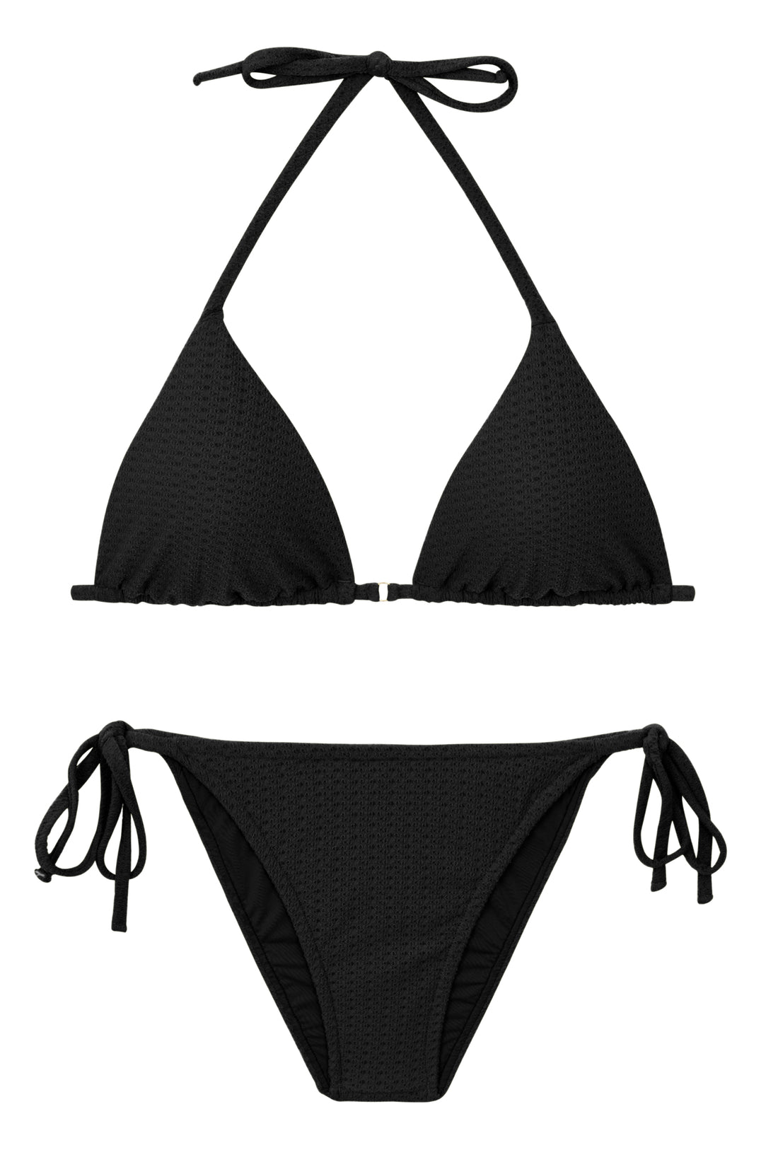 Product Front: Rio De Sol Two Piece Swimwear Set Bora-Black Tri-Inv Lacinho