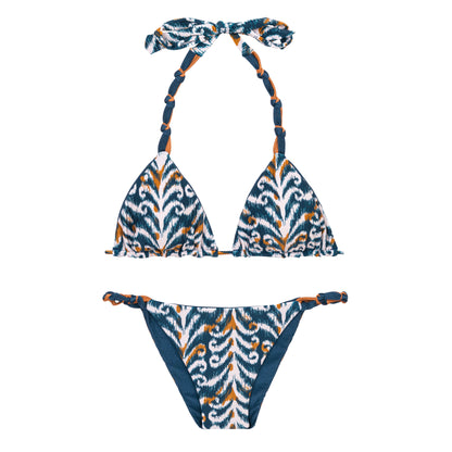 Product Front: Rio De Sol Two Piece Swimwear Set Ikat Tri-Rev Essential-Rev