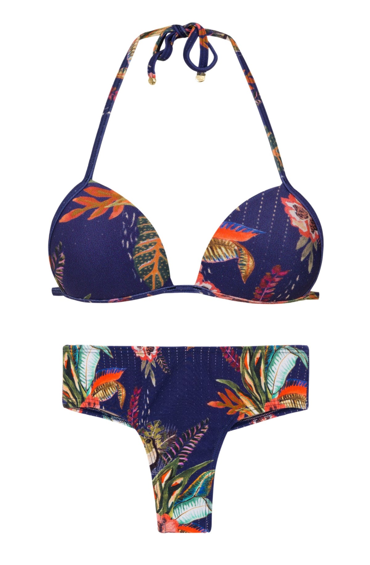 Product Front: La Playa Two Piece Swimwear Cheeky Tupiniquim Marinho