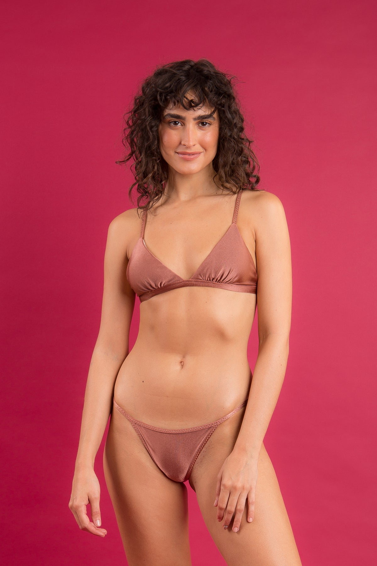 Image 10: Rio De Sol Two Piece Swimwear Set Shimmer-Copper Tri-Fixo California