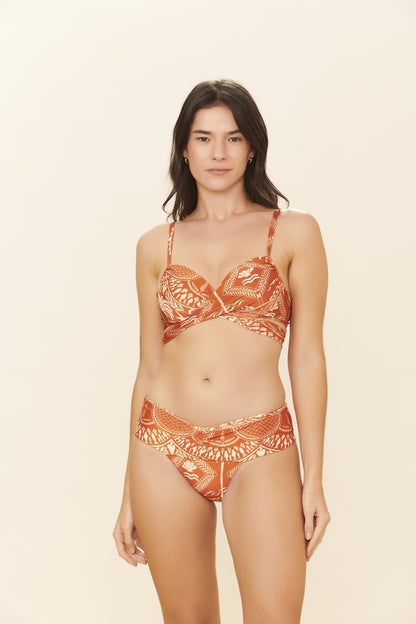 Model Front: Blueman Two Piece Swimwear Set Brisa-Suave Brigitte-Faixa Australia