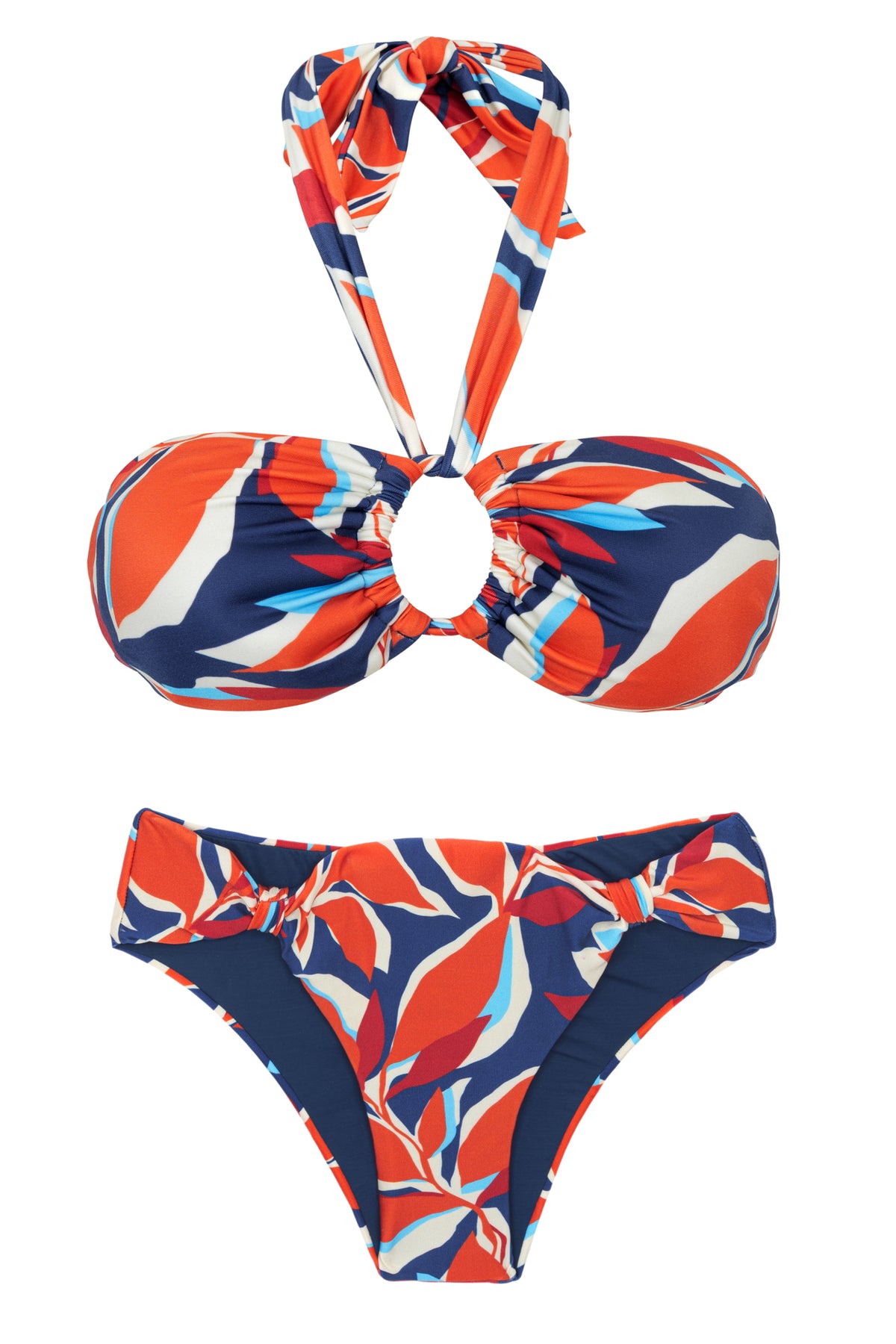 Product Back: Rio De Sol Two Piece Swimwear Set Leaves Mel