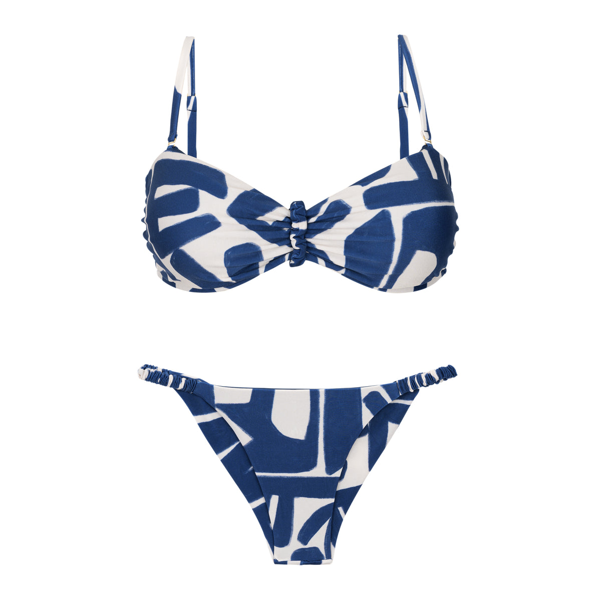 Product Front: Rio De Sol Two Piece Swimwear Set Pottery Bandeau-Crispy Cheeky-Crispy