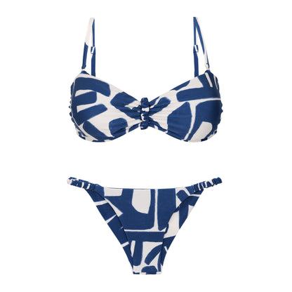 Product Front: Rio De Sol Two Piece Swimwear Set Pottery Bandeau-Crispy Cheeky-Crispy