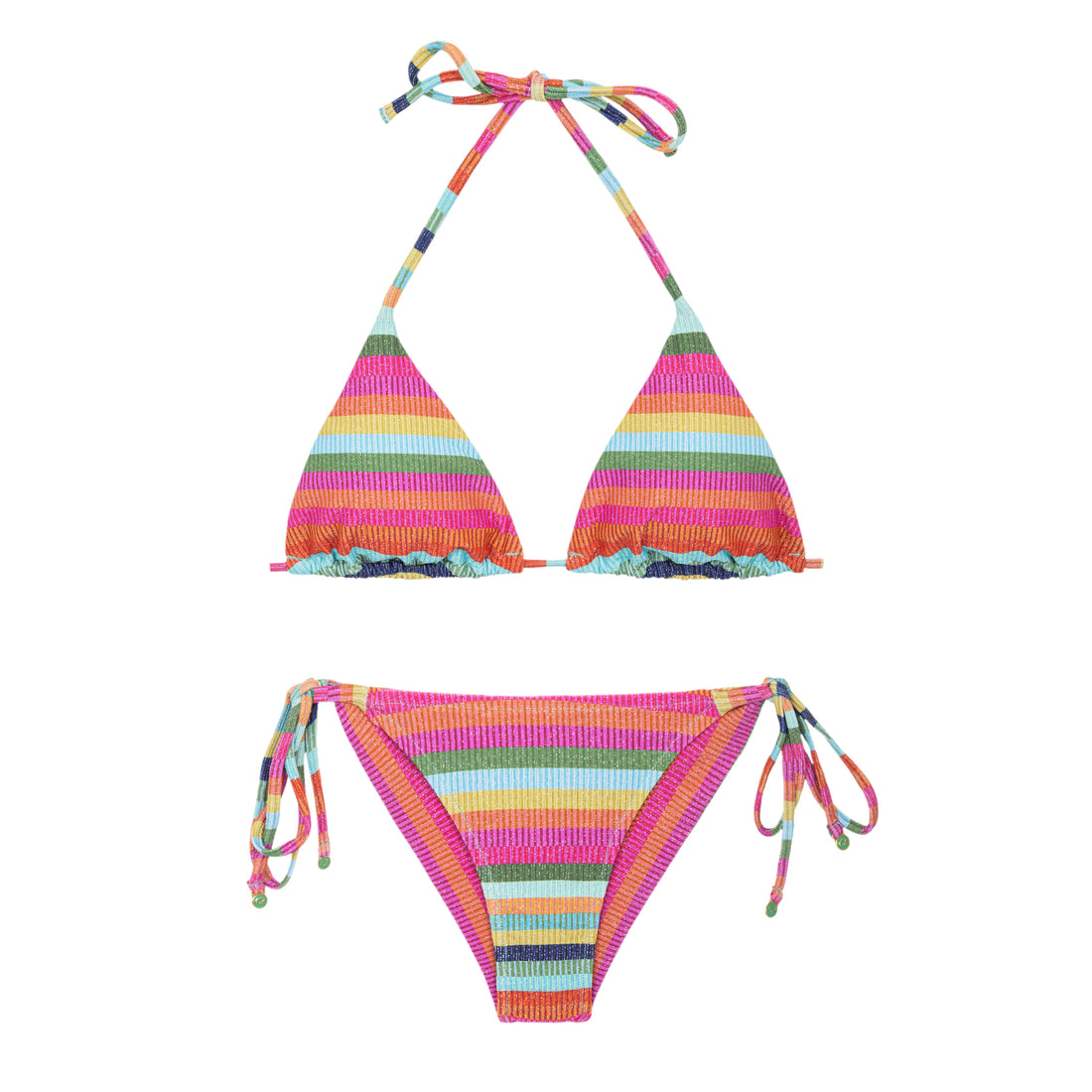 Product Front: Rio De Sol Two Piece Swimwear Set Supercolor Tri-Inv Cheeky-Tie