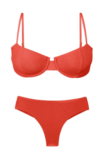 Product Front: Rio De Sol Two Piece Swimwear Set Malibu-Chili Balconet Ciao