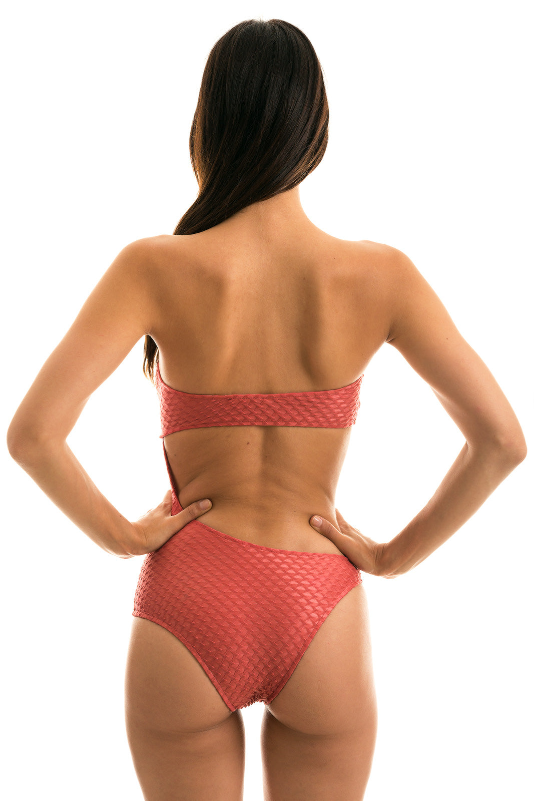 Model Back: Rio De Sol One-Piece Body Kiwanda Madras Rio