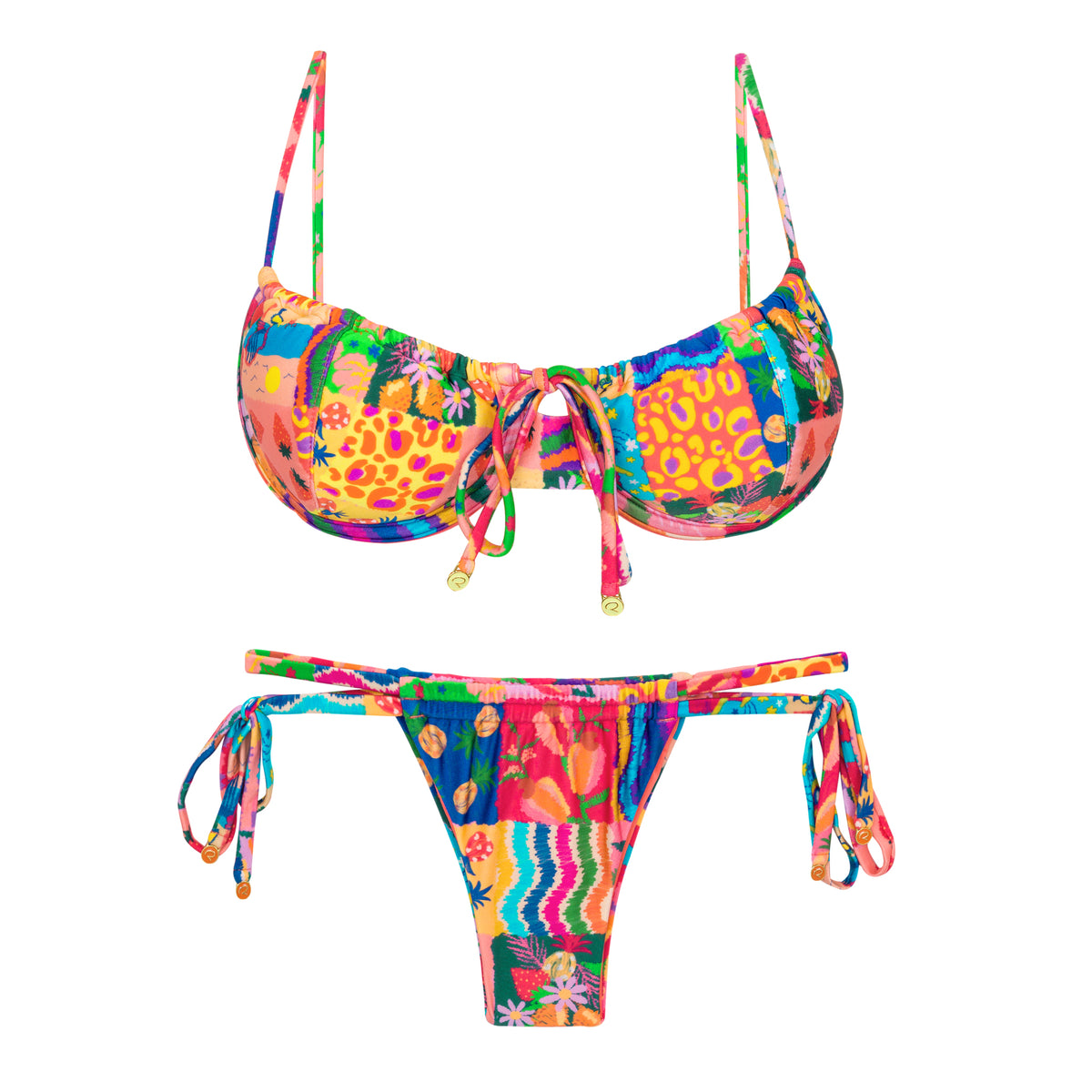 Product Front: Rio De Sol Two Piece Swimwear Set Love-Trip Balconet-Tie Pipa