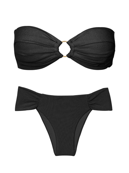 Product Front: Rio De Sol Two Piece Swimwear Set Malibu-Black Mavi Baobi