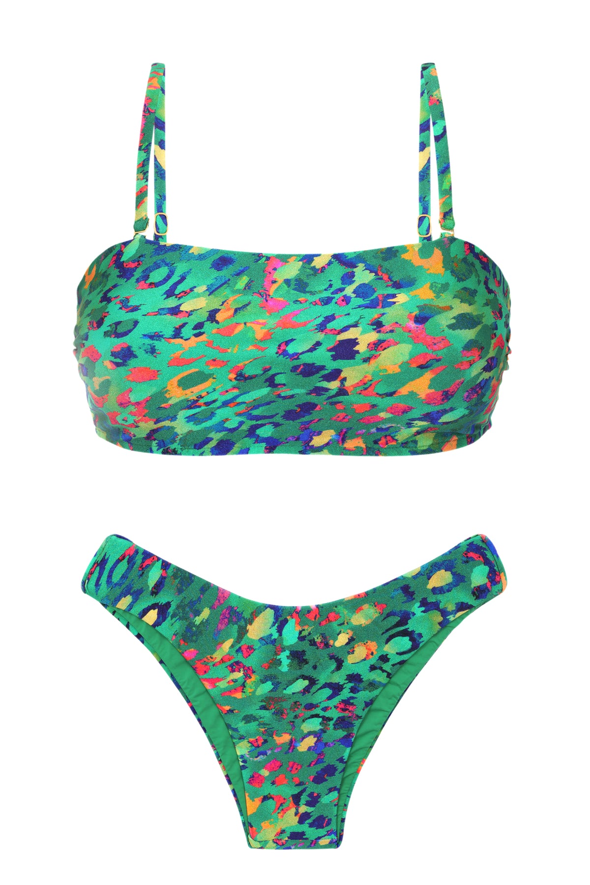 Product Front: Rio De Sol Two Piece Swimwear Set Wilds Bandeau-Reto Highleg