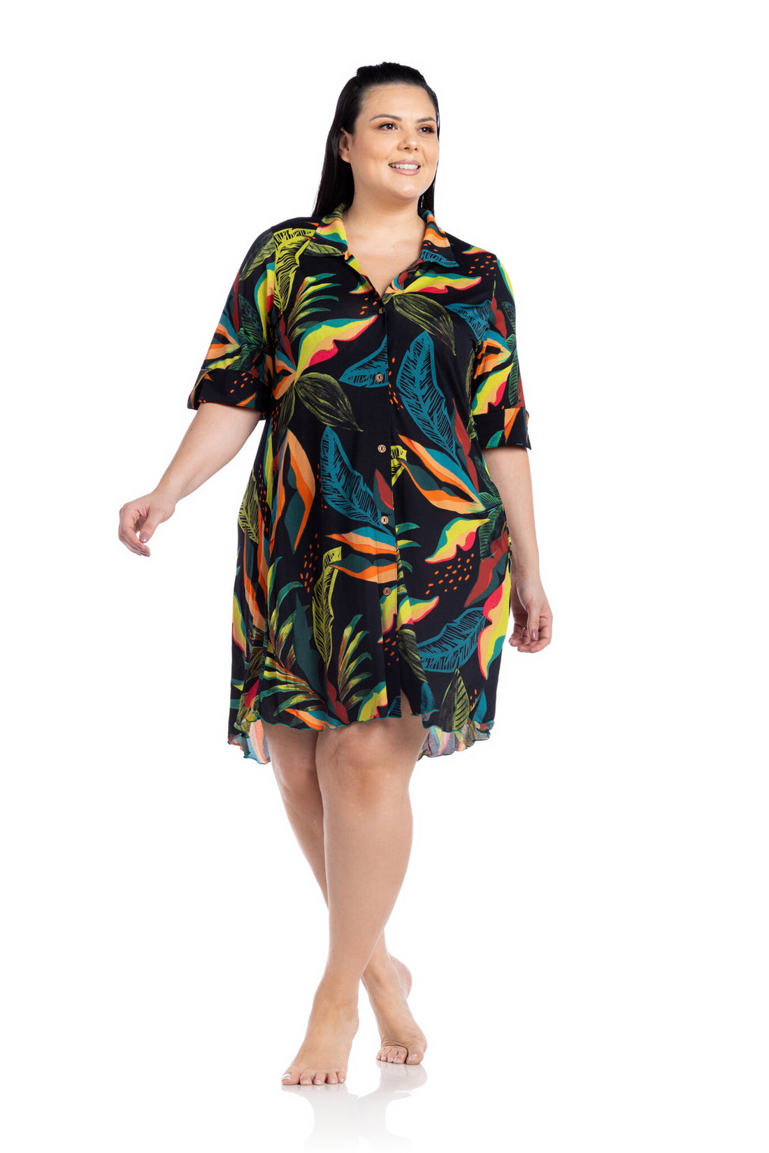 Image 02: La Playa Shirtdress Chemise Jardins