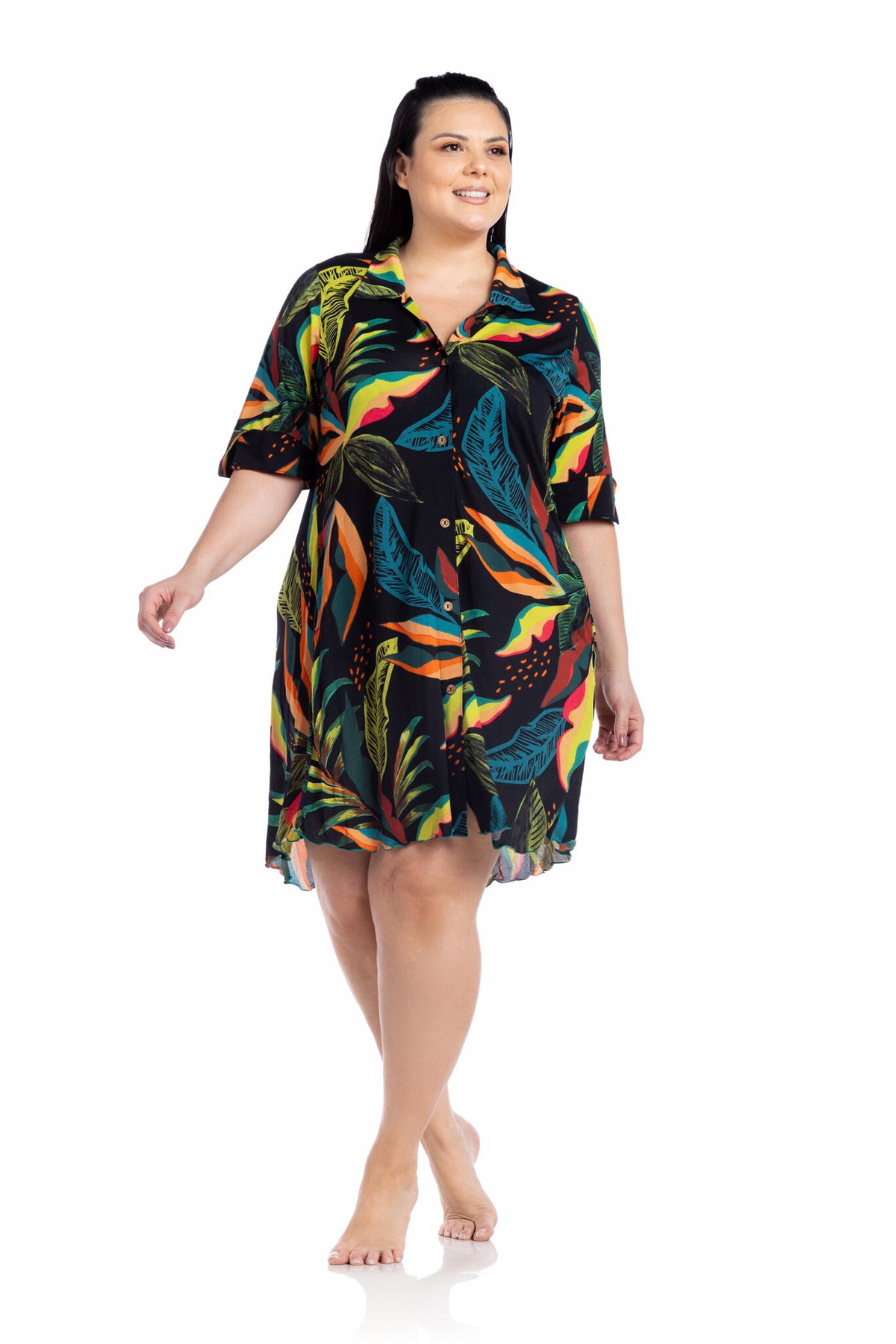 Image 02: La Playa Shirtdress Chemise Jardins